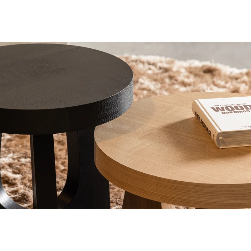 Tala bijzettafel mdf fineer zwart 45xø45 cm