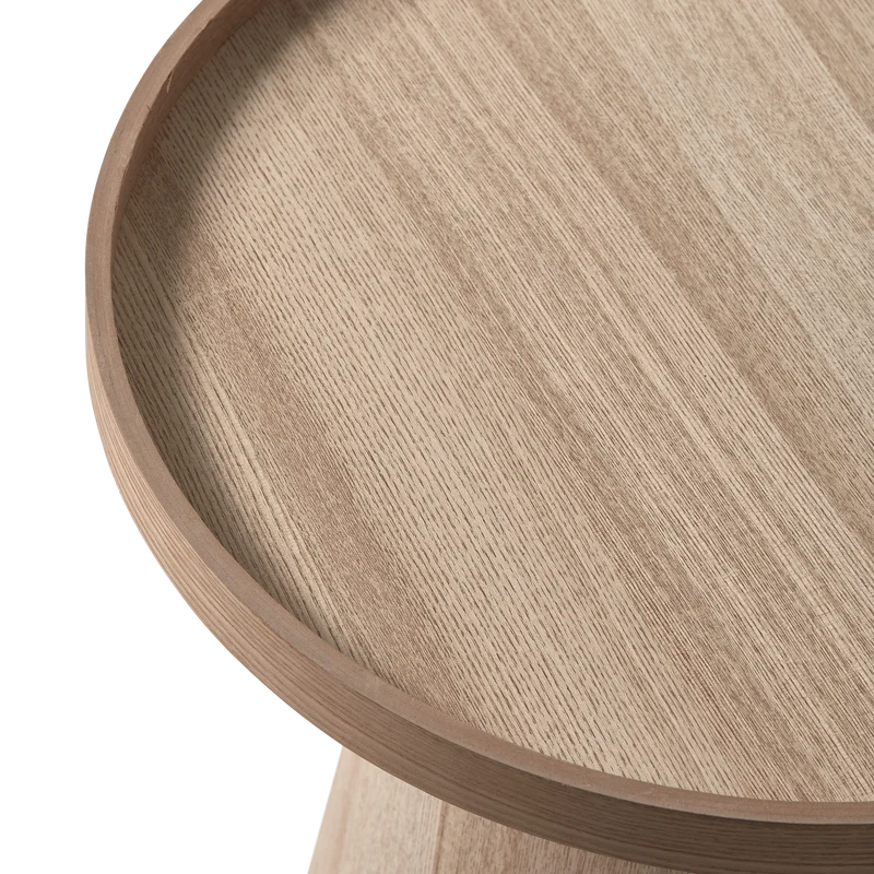 Maud bijzettafel conisch hout naturel 38xø39 cm