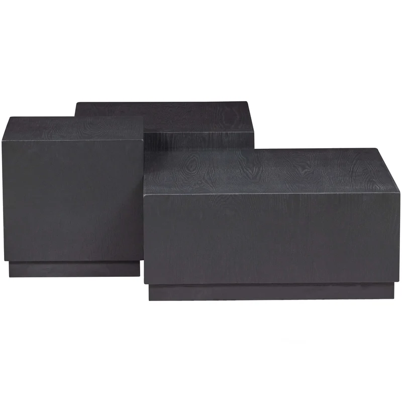 Set v 3 - Pim bijzettafels hout zwart