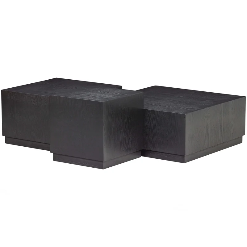 Set v 3 - Pim bijzettafels hout zwart