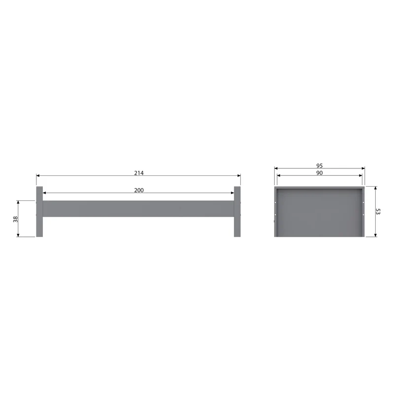 Morris bed grenen leem 90x200 cm excl. lattenbodem