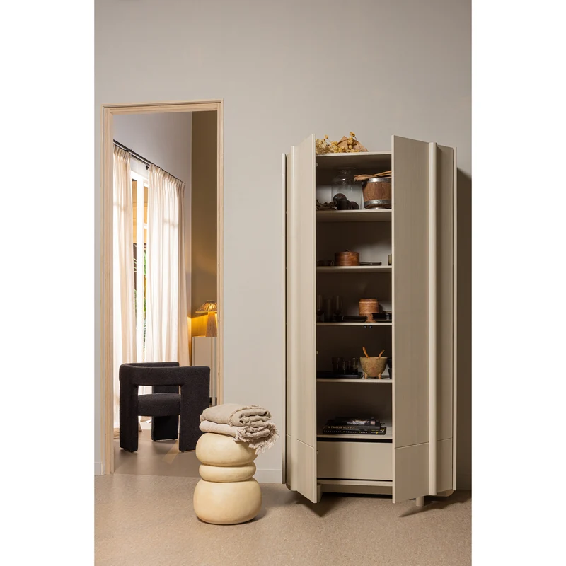 Yvo bijzettafel betonlook naturel