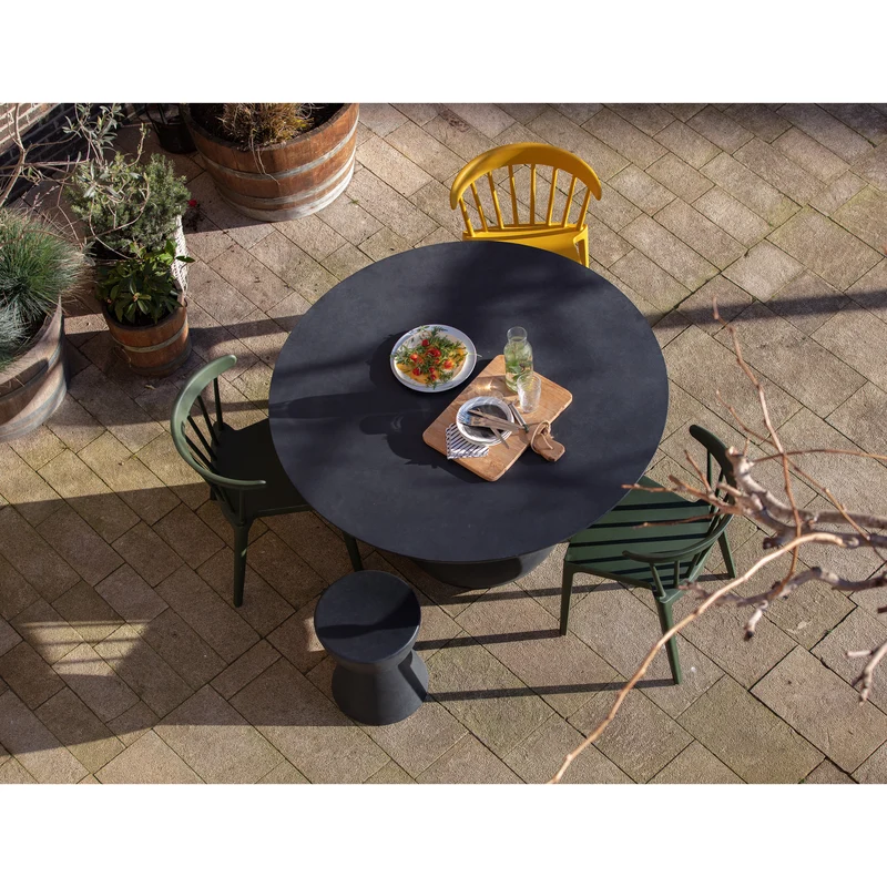 Dover kruk betonlook antraciet 45xø35 cm