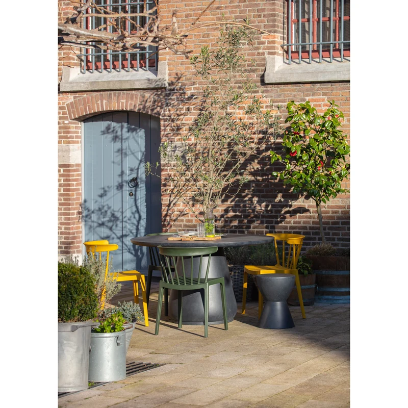 Dover kruk betonlook antraciet 45xø35 cm