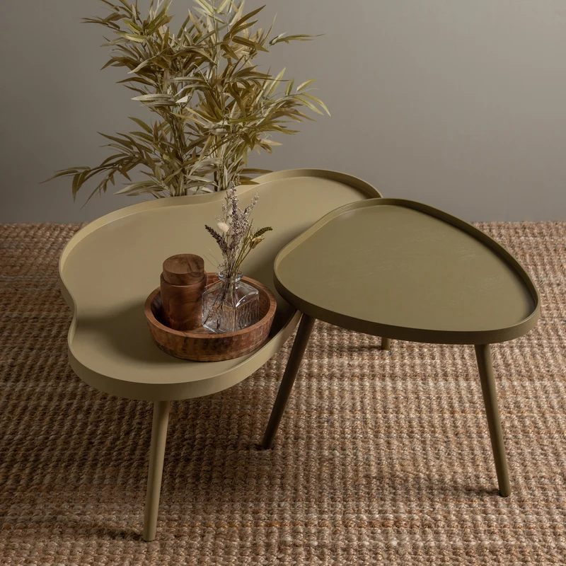 Mae bijzettafel organisch hout sepia