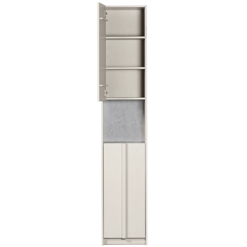 Basu smalle kast 40 cm grenen dust incl. concrete decor