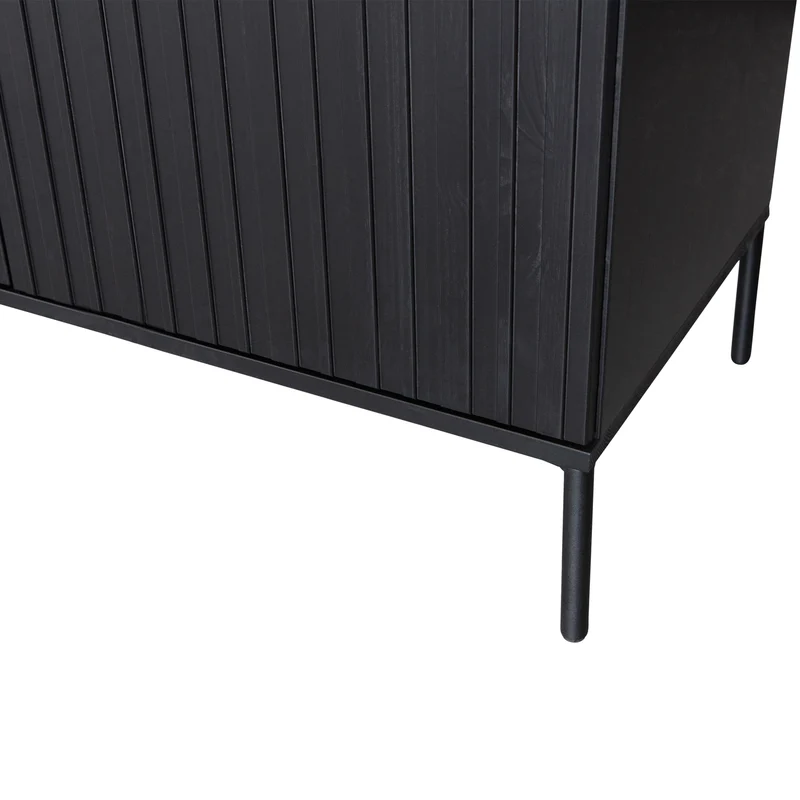 New Gravure dressoir 200 cm grenen zwart