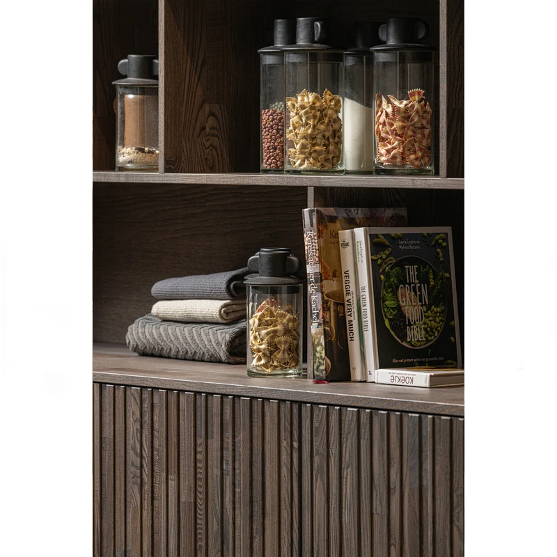 New Gravure wandkast essen fineer espresso