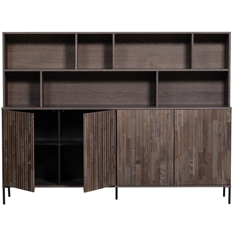 New Gravure wandkast essen fineer espresso