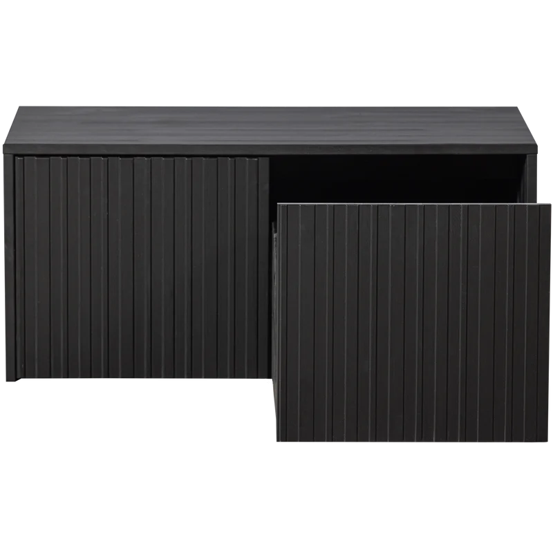 New Gravure kistbank grenen zwart