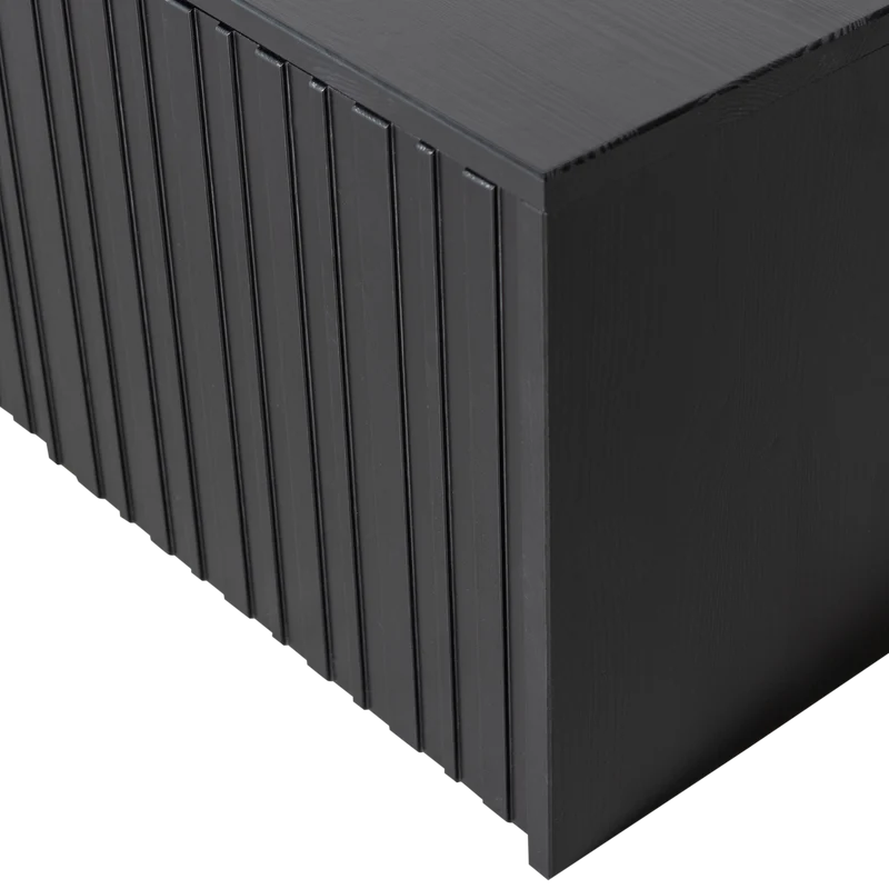 New Gravure kistbank grenen zwart