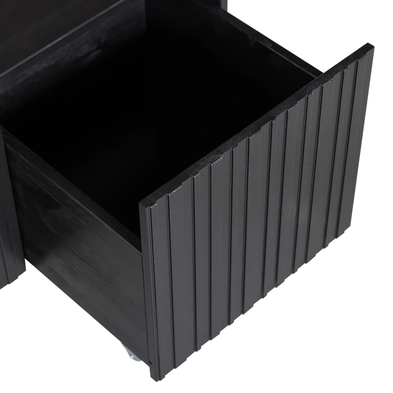 New Gravure kistbank grenen zwart