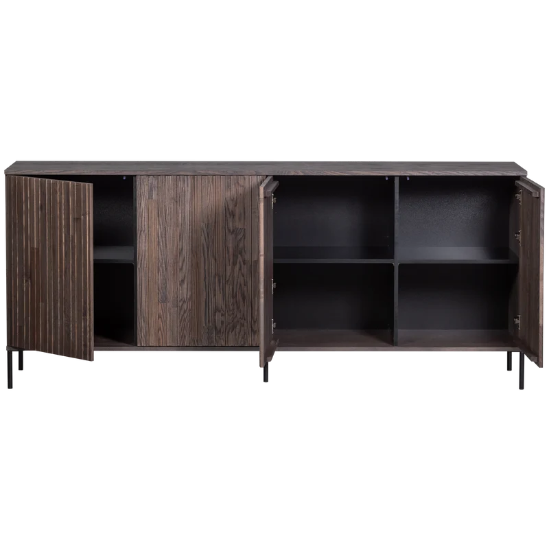 New Gravure dressoir 200 cm essen fineer espresso
