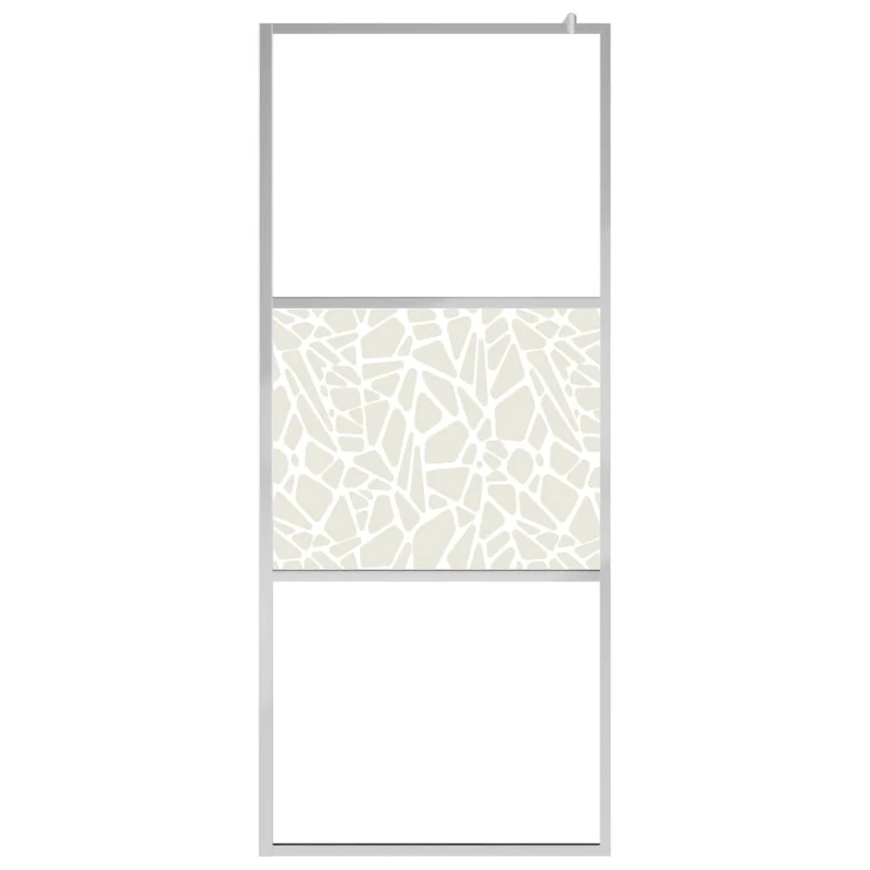 Paroi de douche à l'italienne cabine de douche cloison de douche salle de bain maison intérieur verre ESG 100x195 cm pierre 02_0002129