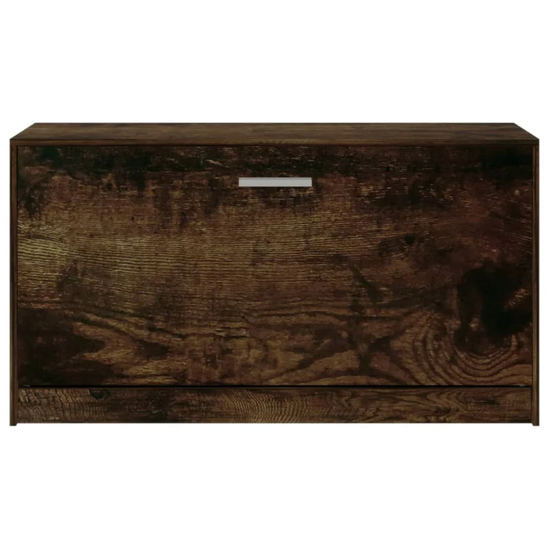 Banc à chaussures bottes commode étagère meuble entrée rangement 80 x 24 x 45 cm bois d'ingénierie marron 02_0022920