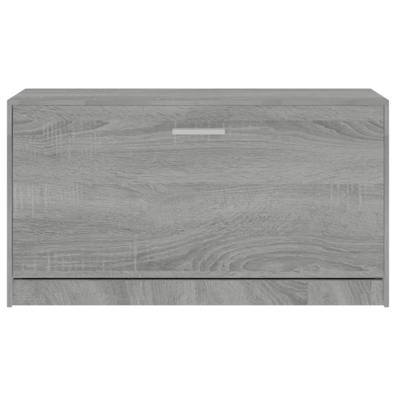 Banc à chaussures bottes commode étagère meuble entrée rangement sonoma 80 x 24 x 45 cm bois d'ingénierie gris 02_0023009