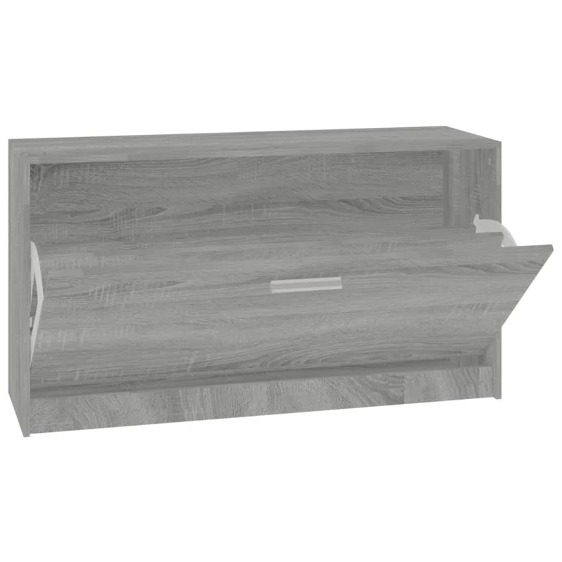 Banc à chaussures bottes commode étagère meuble entrée rangement sonoma 80 x 24 x 45 cm bois d'ingénierie gris 02_0023009