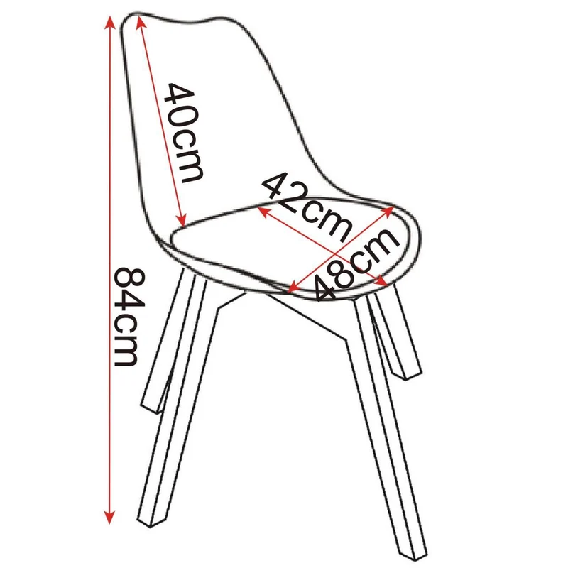 Chaise de salle à manger faux cuir pieds bois marron 19_0000126