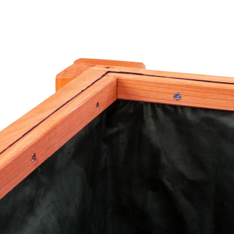 Potager sur pied bac de jardinage idéal pour les petites terrasses et balcons 119 cm pin 08_0000261