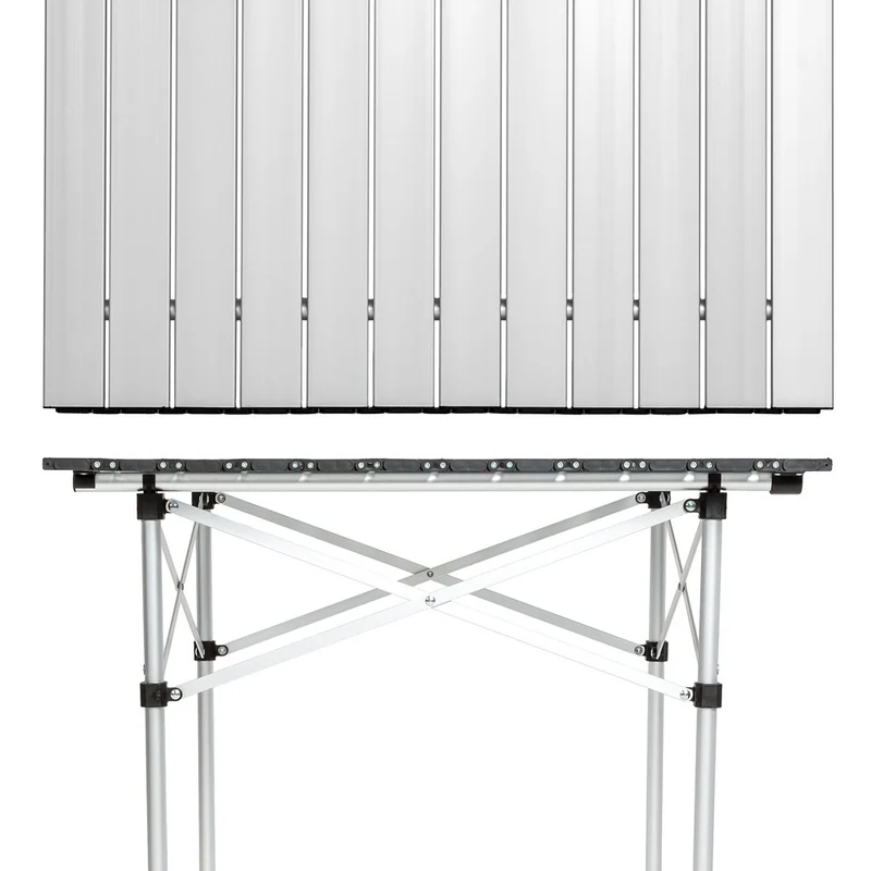 Table de camping jardin pique-nique aluminium pliante 70x70 cm 2008033