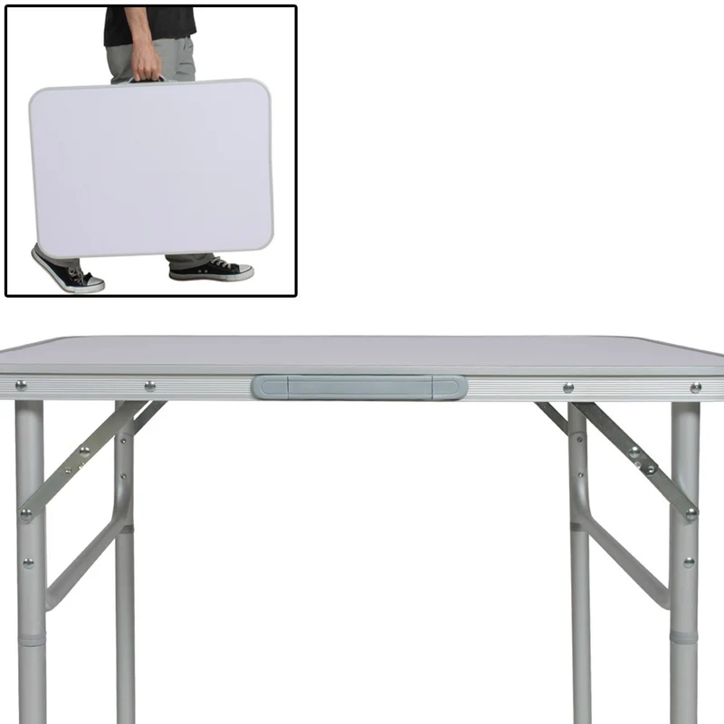 Table de camping jardin pique-nique aluminium pliante 75x55 cm 2008032