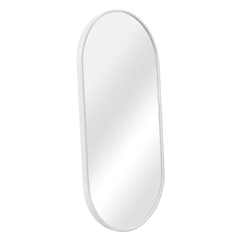 Miroir mural avec kit de montage elliptique 40 x 80 cm blanc 03_0007897