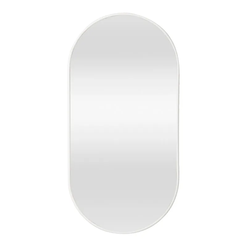 Miroir mural ovale 40 x 80 cm blanc mat 03_0007954
