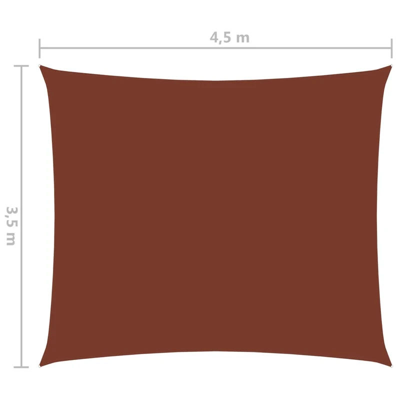 Voile d'ombrage tissu oxford rectangulaire 3,5 x 4,5 m terre cuite 02_0009955