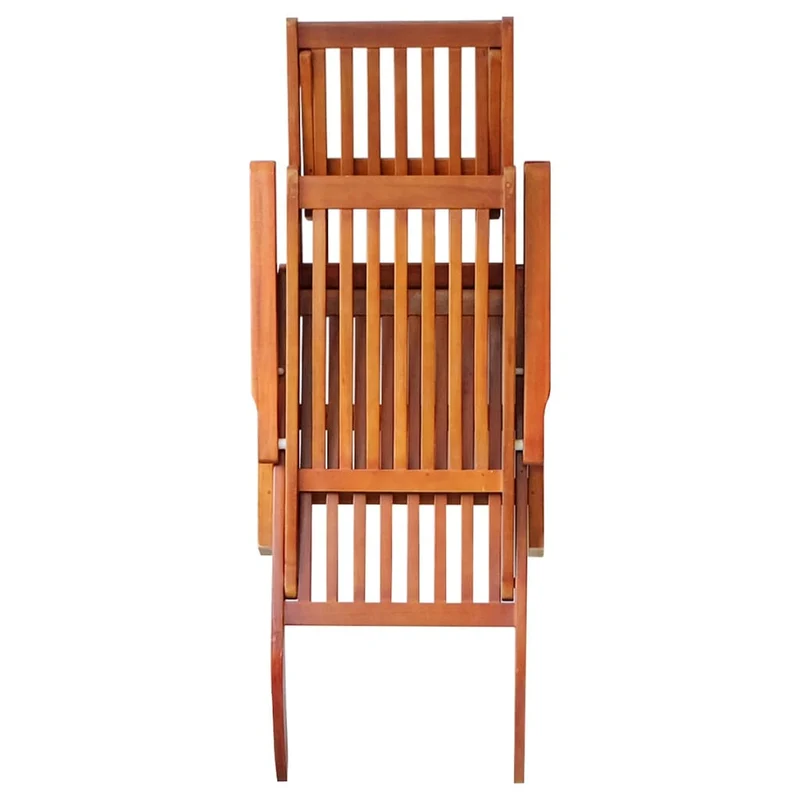 Transat chaise longue bain de soleil lit de jardin terrasse meuble d'extérieur avec repose-pied et coussin acacia solide 02_0012580