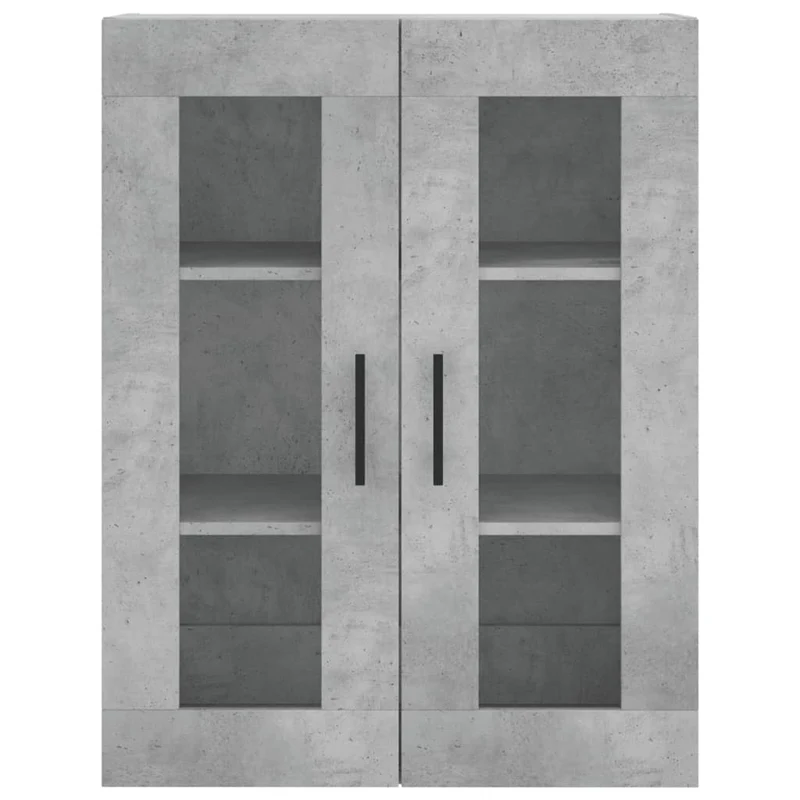 Buffet bahut commode armoire meuble de rangement organisateur cuisine salle de séjour salon haut 69,5 x 34 x 180 cm bois d'ingénierie gris 02_0034569