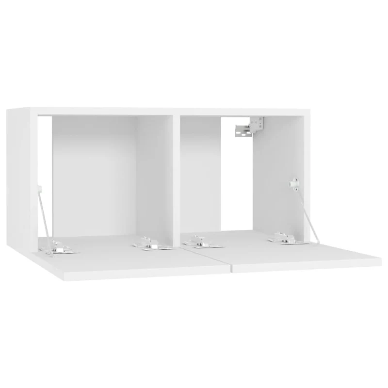 Meubles TV multimédia étagère télévision buffet téléviseur salle à manger salon chambre suspendus 3 pièces 60 x 30 x 30 cm blanc 02_0029190