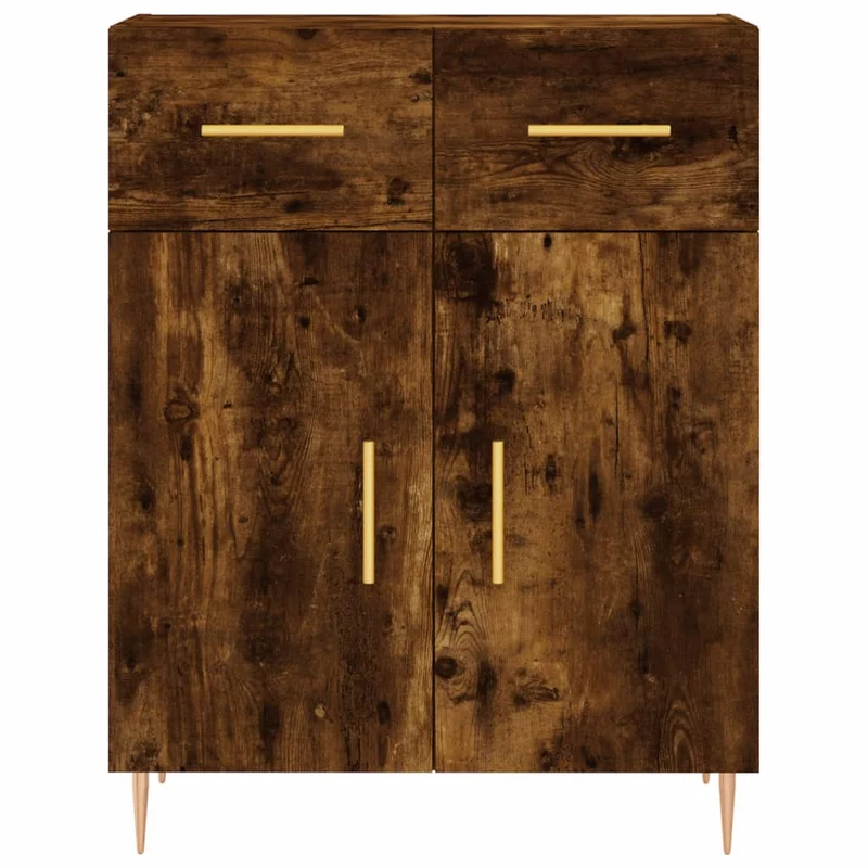 Buffet bahut commode armoire meuble de rangement organisateur cuisine salle de séjour salon 69,5 x 34 x 90 cm bois d'ingénierie marron 02_0031033