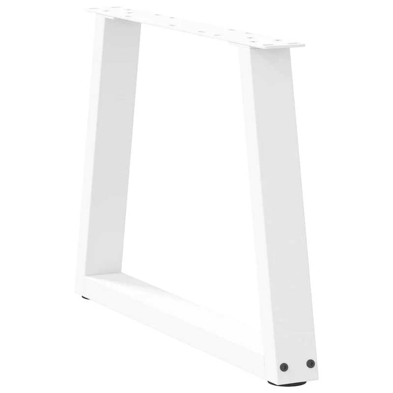 Lot de 2 pieds de table basse en forme de V 60 x 42-43,3 cm stable moderne en acier blanc 02_0056848