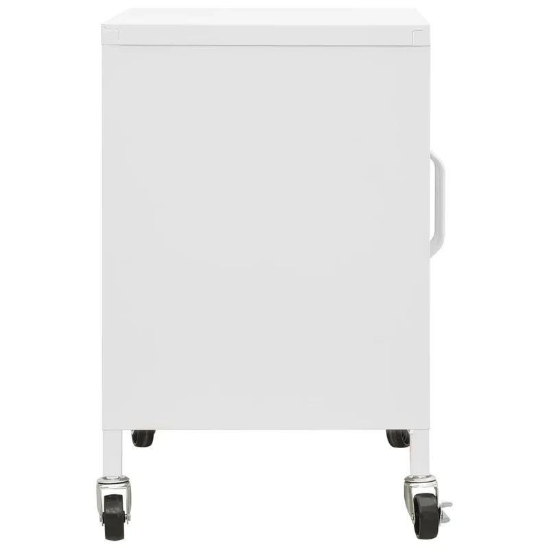 Armoire de rangement mobile avec étagère réglable 60 x 35 x 56 cm en acier blanc 02_0046902