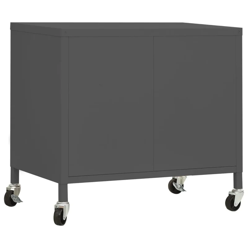 Armoire de rangement mobile avec étagère réglable 60 x 35 x 56 cm en acier anthracite 02_0046900