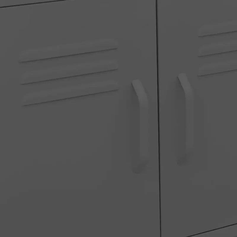 Armoire de rangement mobile avec étagère réglable 60 x 35 x 56 cm en acier anthracite 02_0046900