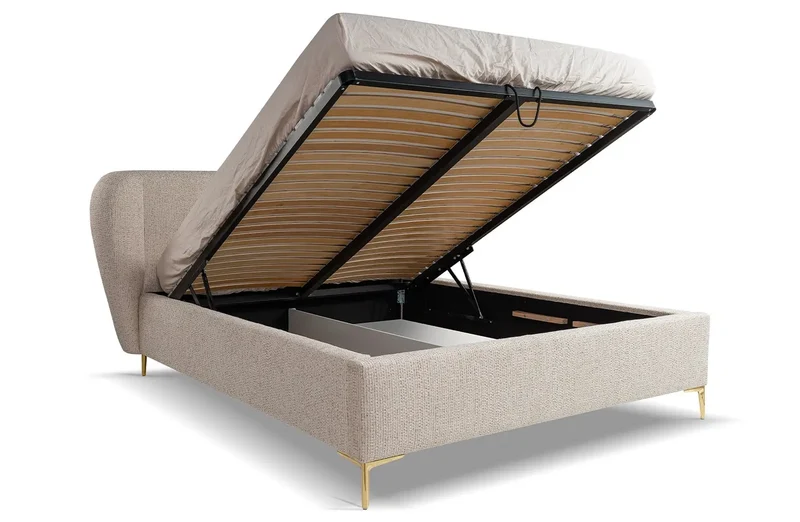 Lit Coffre avec Tête de Lit ELIANO - 140 à 180 cm