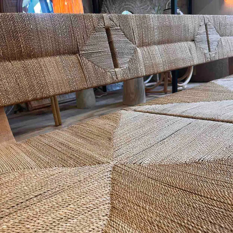 BANQUETTE TECK BAS
