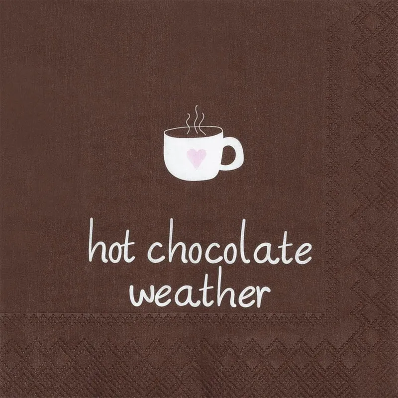 Serviette en papier HOT CHOCOLATE