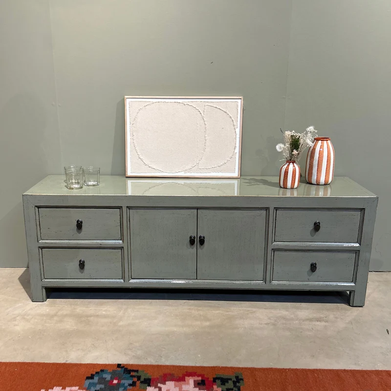 Commode Basse 2P 4T Gris
