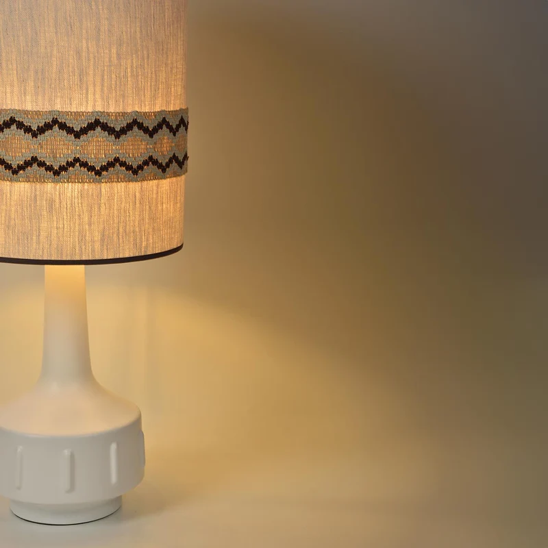 LAMPE À POSER JIMMY - BLANC/RUSTIC