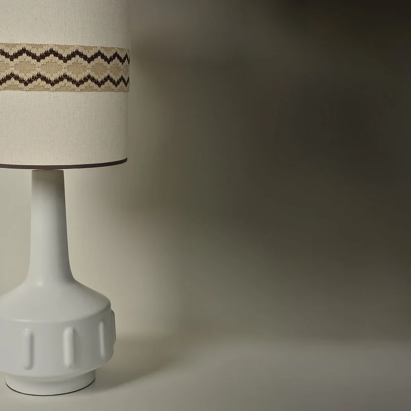 LAMPE À POSER JIMMY - BLANC/RUSTIC
