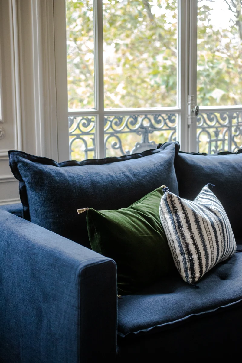 Housse de coussin Velours lavé