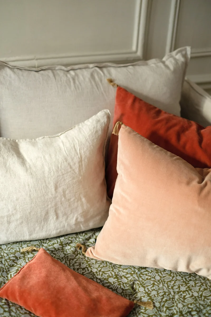 Housse de coussin Velours lavé