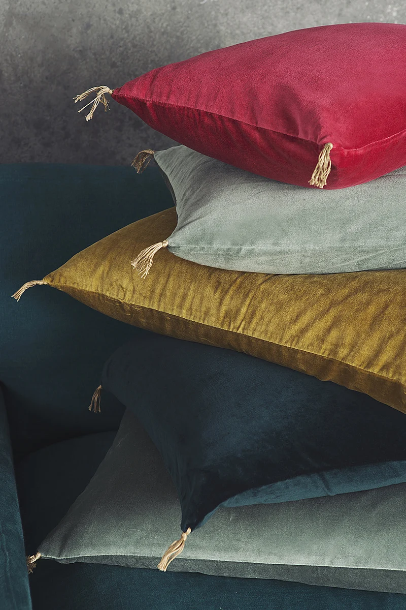 Housse de coussin Velours lavé