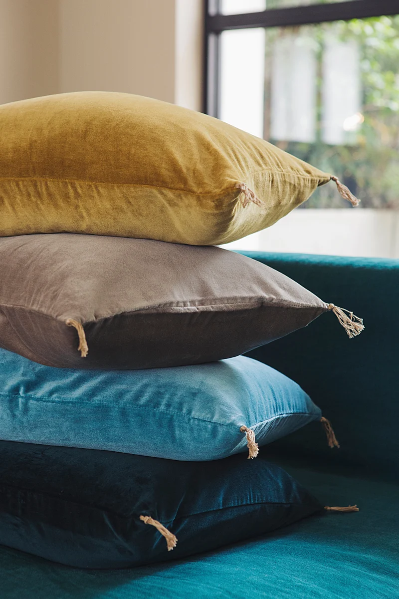 Housse de coussin Velours lavé