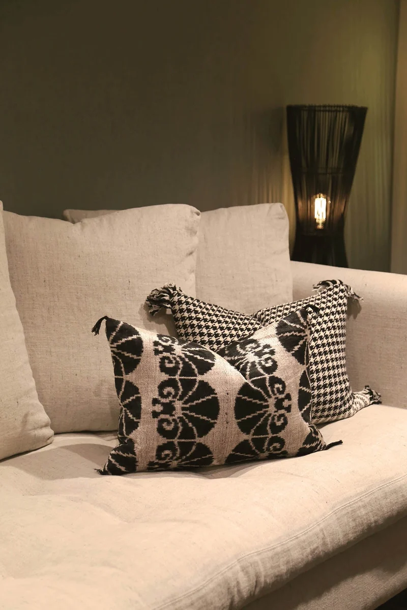 Housse de coussin pied de poule