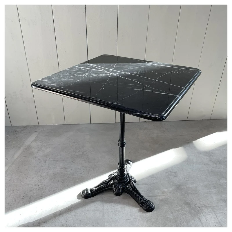 TABLE BISTROT SQUARE MARBRE BLACK