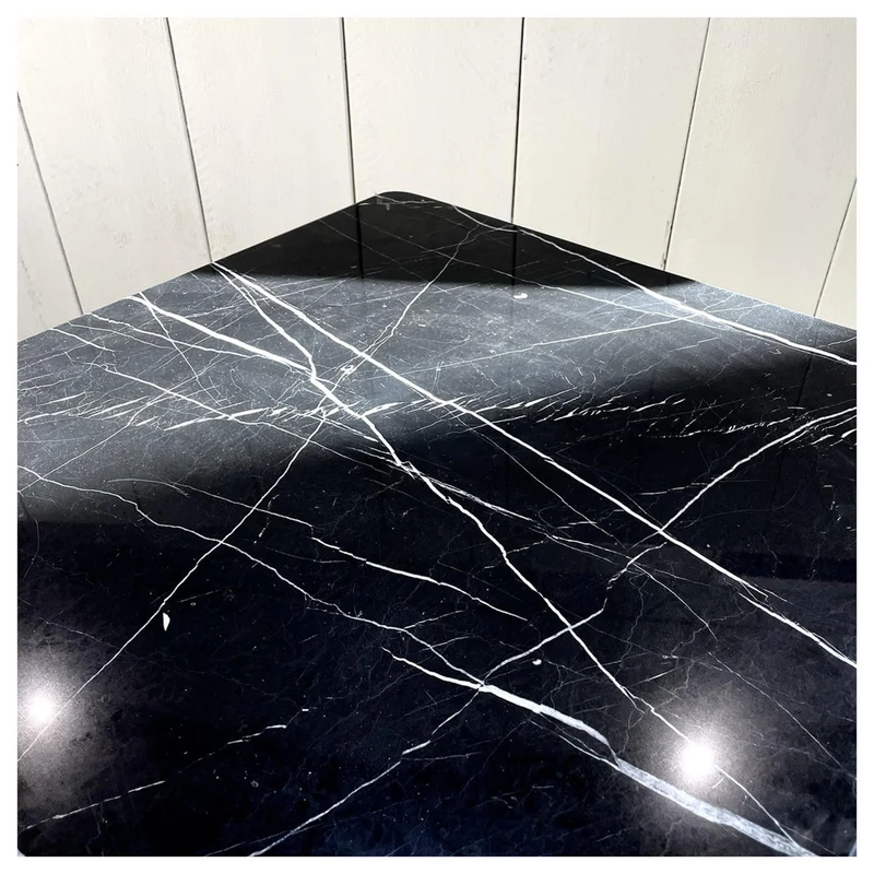 TABLE BISTROT SQUARE MARBRE BLACK