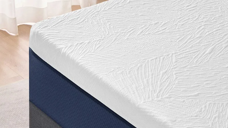 Matelas 160 x 200 cm soutien mi-ferme 20 cm épaisseur 7 zones confort optimal chambre en mousse bleu 12_0012781